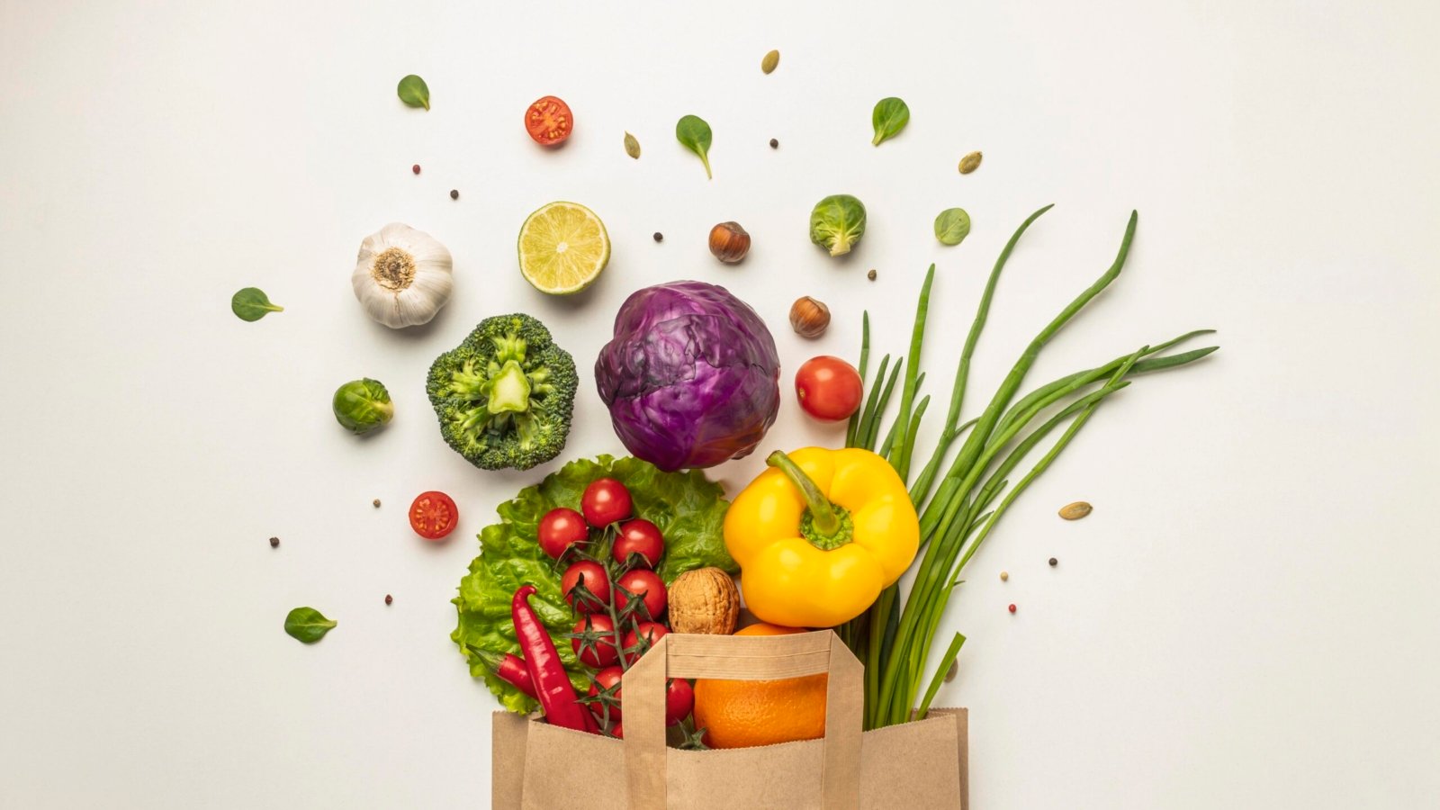 top-view-assortment-vegetables-paper-bag