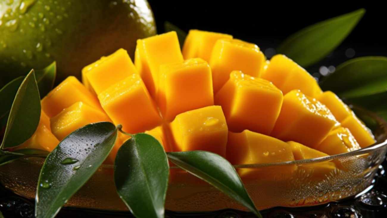 Free-AI-Image-A-CloseUp-of-Refreshing-Fresh-Mango-Juice