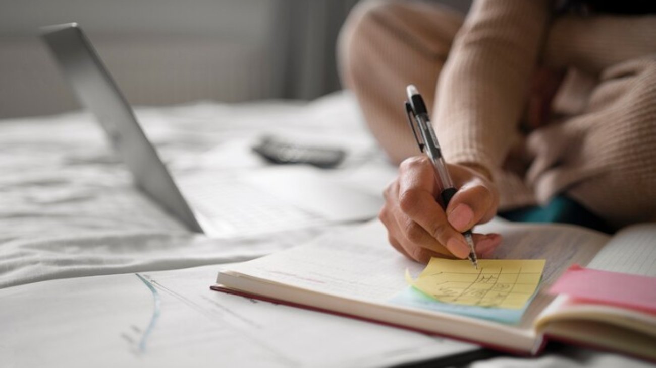 side-view-woman-working-as-economist_23-2150132320